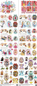 Family Animation Style mixed-style heat transfer design set on a 23.5 by 53 inch sheet