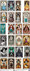 Family Animation Style mixed-style heat transfer design set on a 23.5 by 53 inch sheet