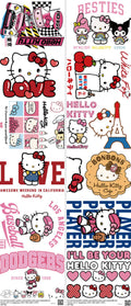 Cute Character Style mixed-style heat transfer design set on a 23.5 by 53 inch sheet
