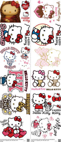 Cute Character Style mixed-style heat transfer design set on a 23.5 by 53 inch sheet