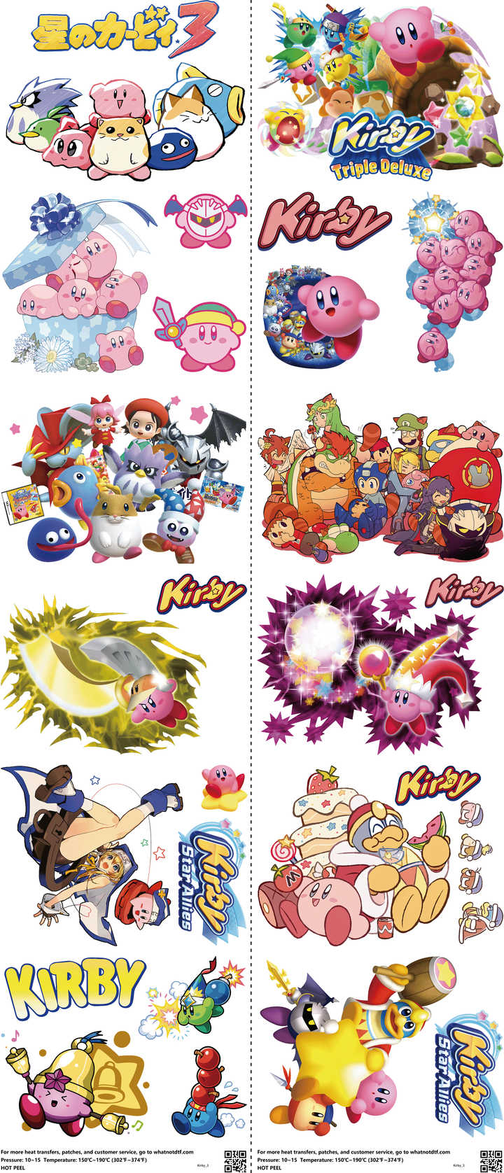 Anime-Inspired Art mixed-style heat transfer design set on a 23.5 by 53 inch sheet