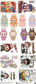 Designer Toy Style mixed-style heat transfer design set on a 23.5 by 53 inch sheet