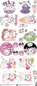 Cute Character Style mixed-style heat transfer design set on a 23.5 by 53 inch sheet