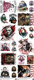 Screen-Inspired Art mixed-style heat transfer design set on a 23.5 by 53 inch sheet