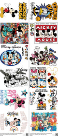 Family Animation Style mixed-style heat transfer design set on a 23.5 by 53 inch sheet