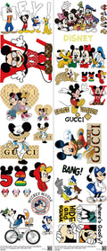 Family Animation Style mixed-style heat transfer design set on a 23.5 by 53 inch sheet