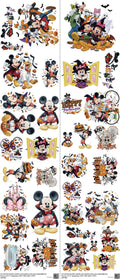 Family Animation Style mixed-style heat transfer design set on a 23.5 by 53 inch sheet