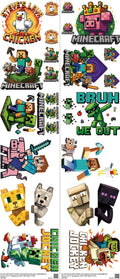 Gaming-Inspired Art mixed-style heat transfer design set on a 23.5 by 53 inch sheet
