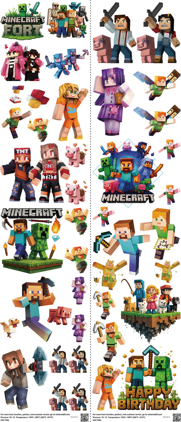 Gaming-Inspired Art mixed-style heat transfer design set on a 23.5 by 53 inch sheet