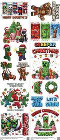 Gaming-Inspired Art mixed-style heat transfer design set on a 23.5 by 53 inch sheet