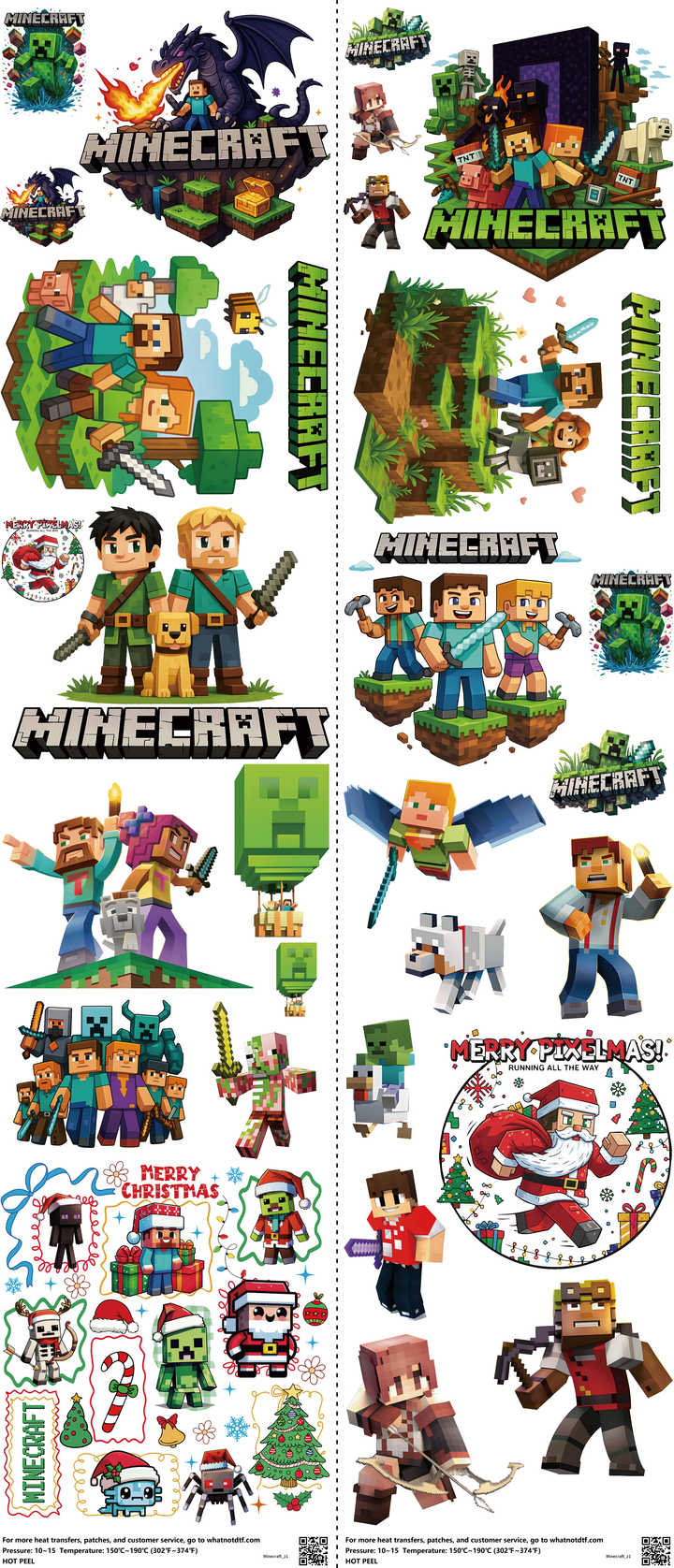 Gaming-Inspired Art mixed-style heat transfer design set on a 23.5 by 53 inch sheet