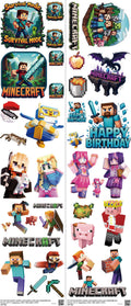 Gaming-Inspired Art mixed-style heat transfer design set on a 23.5 by 53 inch sheet