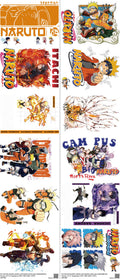 Anime-Inspired Art mixed-style heat transfer design set on a 23.5 by 53 inch sheet