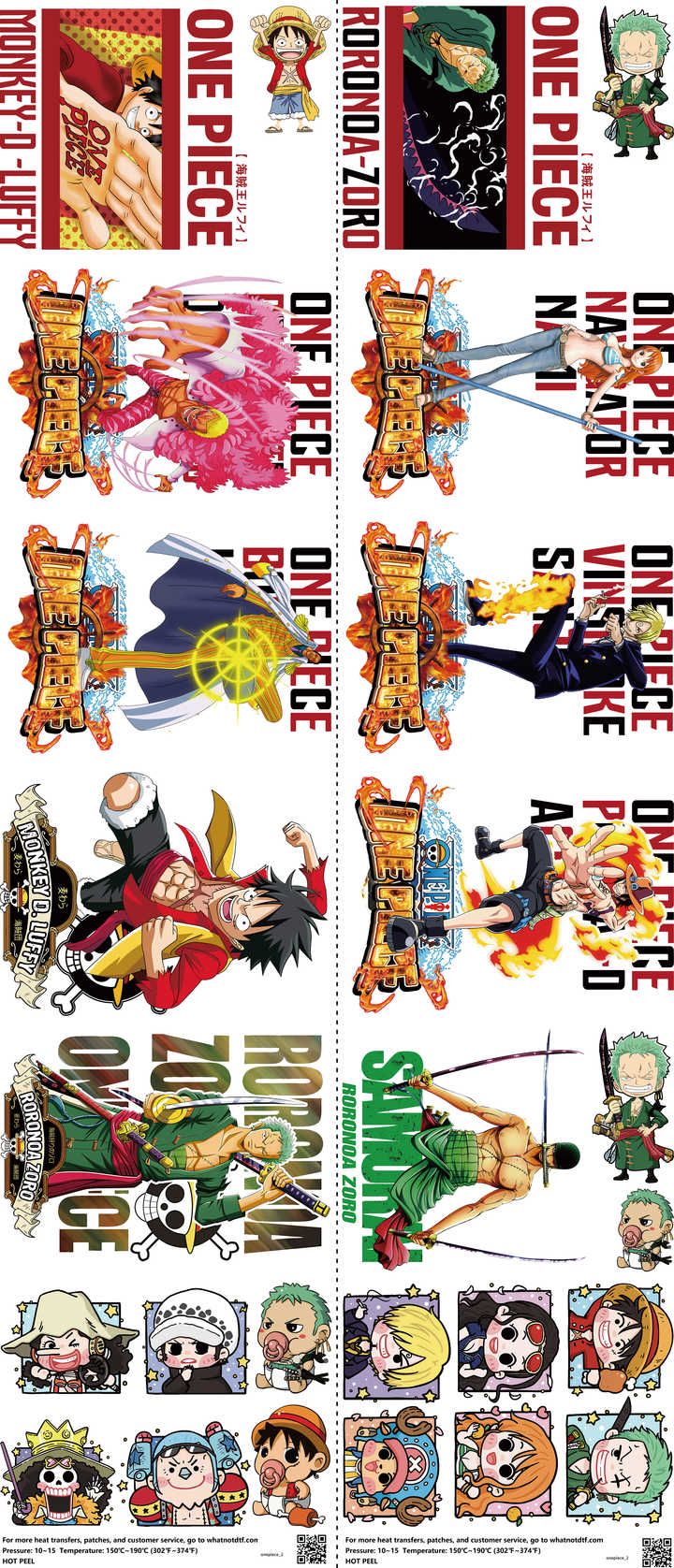Anime-Inspired Art mixed-style heat transfer design set on a 23.5 by 53 inch sheet