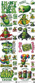 Animated Art mixed-style heat transfer design set on a 23.5 by 53 inch sheet