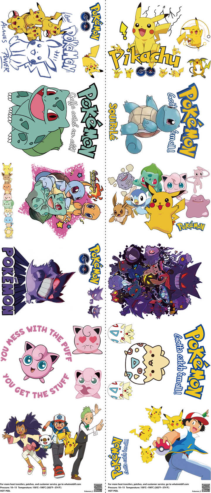 Anime-Inspired Art mixed-style heat transfer design set on a 23.5 by 53 inch sheet