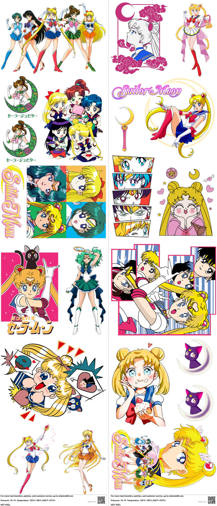 Anime-Inspired Art mixed-style heat transfer design set on a 23.5 by 53 inch sheet