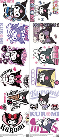 Cute Character Style mixed-style heat transfer design set on a 23.5 by 53 inch sheet