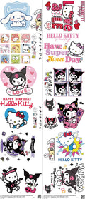 Cute Character Style mixed-style heat transfer design set on a 23.5 by 53 inch sheet