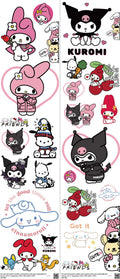 Cute Character Style mixed-style heat transfer design set on a 23.5 by 53 inch sheet