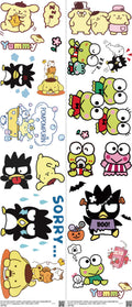Cute Character Style mixed-style heat transfer design set on a 23.5 by 53 inch sheet