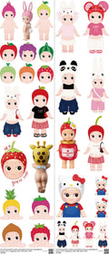 Designer Toy Style mixed-style heat transfer design set on a 23.5 by 53 inch sheet
