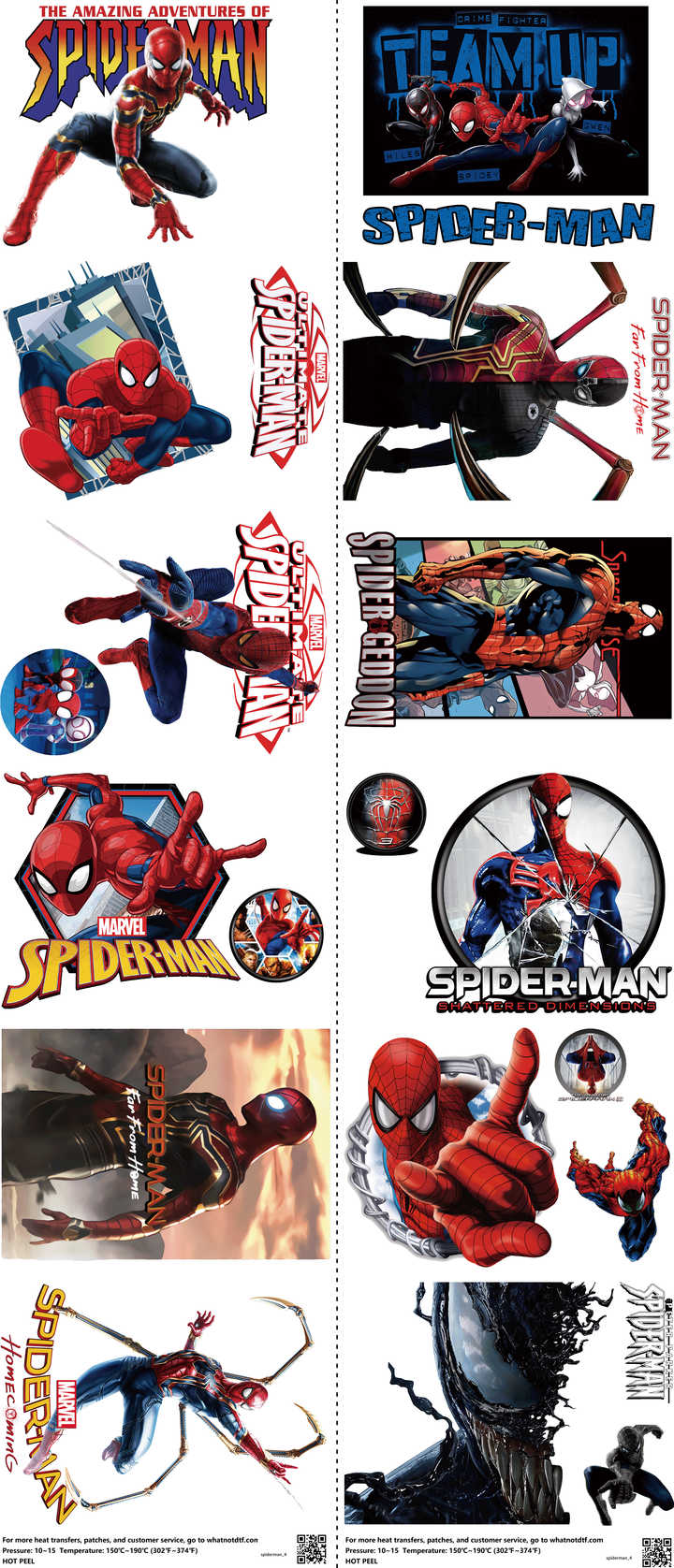 Hero-Inspired Art mixed-style heat transfer design set on a 23.5 by 53 inch sheet