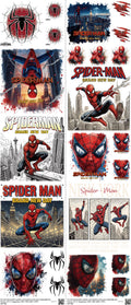 Hero-Inspired Art mixed-style heat transfer design set on a 23.5 by 53 inch sheet