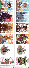 Screen-Inspired Art mixed-style heat transfer design set on a 23.5 by 53 inch sheet