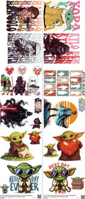 Screen-Inspired Art mixed-style heat transfer design set on a 23.5 by 53 inch sheet
