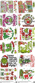 Screen-Inspired Art mixed-style heat transfer design set on a 23.5 by 53 inch sheet