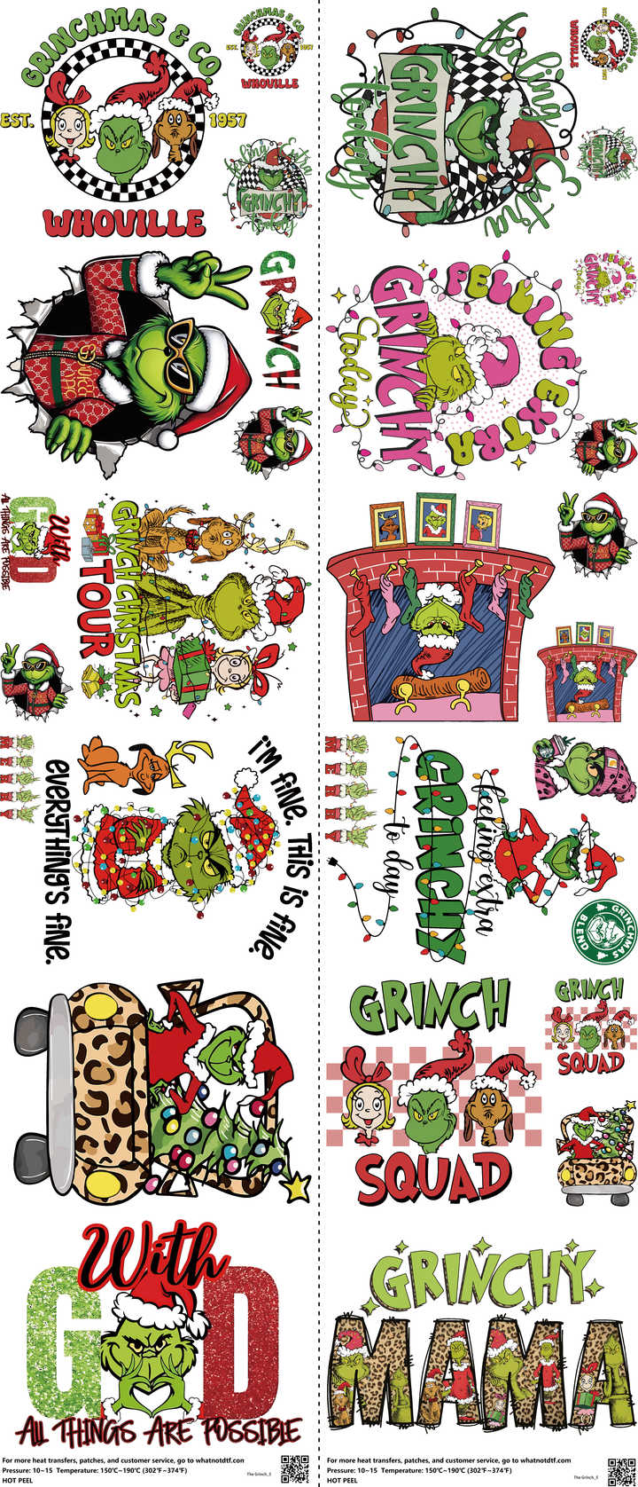 Screen-Inspired Art mixed-style heat transfer design set on a 23.5 by 53 inch sheet