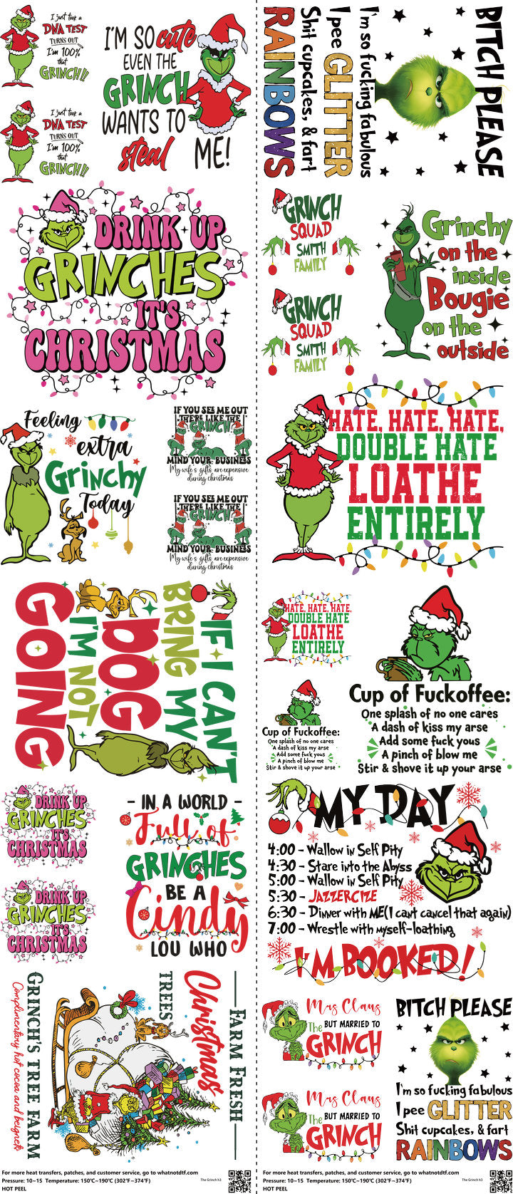 Screen-Inspired Art mixed-style heat transfer design set on a 23.5 by 53 inch sheet