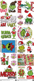 Screen-Inspired Art mixed-style heat transfer design set on a 23.5 by 53 inch sheet