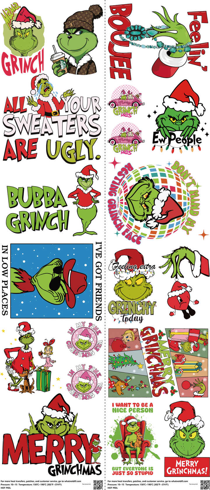 Screen-Inspired Art mixed-style heat transfer design set on a 23.5 by 53 inch sheet