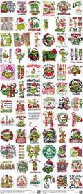 Screen-Inspired Art mixed-style heat transfer design set on a 23.5 by 53 inch sheet