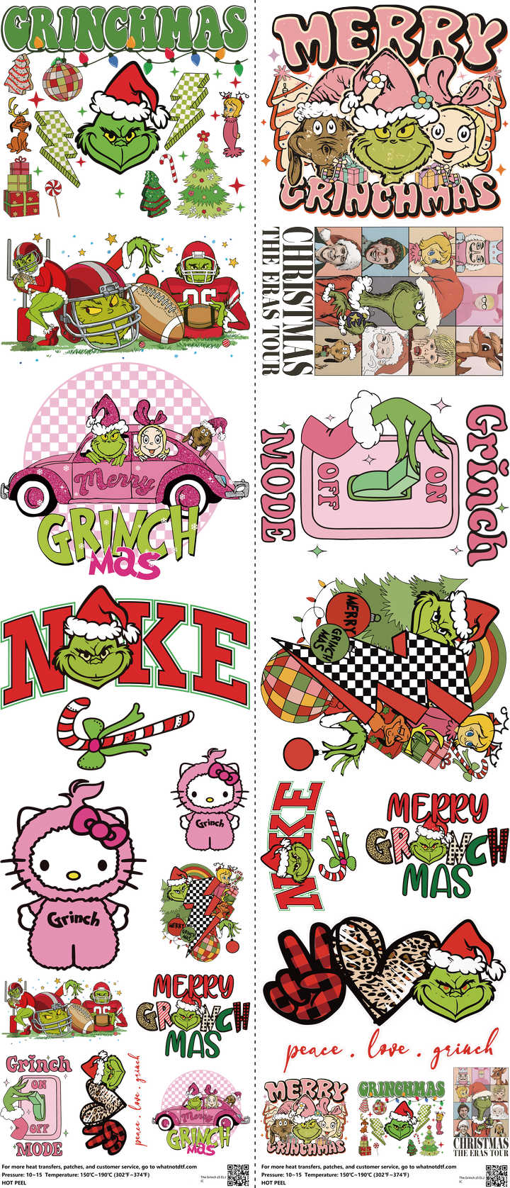 Screen-Inspired Art mixed-style heat transfer design set on a 23.5 by 53 inch sheet