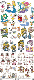 Family Animation Style mixed-style heat transfer design set on a 23.5 by 53 inch sheet