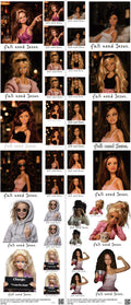 Animated Art mixed-style heat transfer design set on a 23.5 by 53 inch sheet