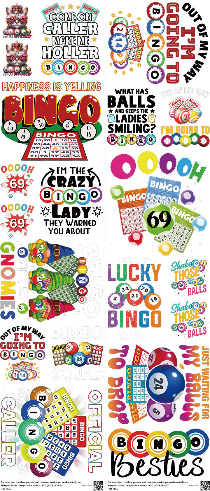 Kids Cartoon Style mixed-style heat transfer design set on a 23.5 by 53 inch sheet