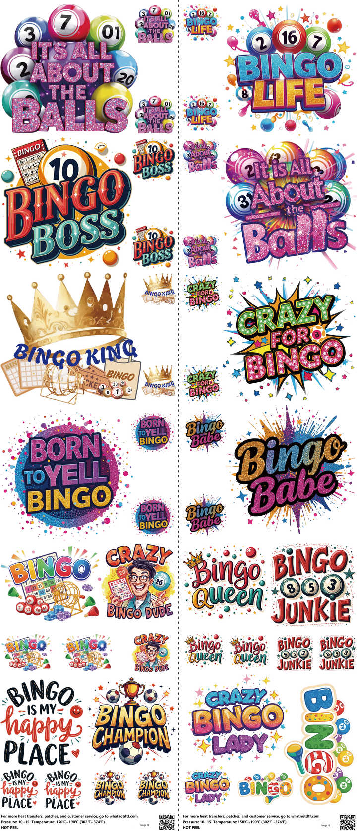 Kids Cartoon Style mixed-style heat transfer design set on a 23.5 by 53 inch sheet