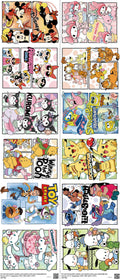 Animated Art mixed-style heat transfer design set on a 23.5 by 53 inch sheet