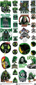 Hero-Inspired Art mixed-style heat transfer design set on a 23.5 by 53 inch sheet