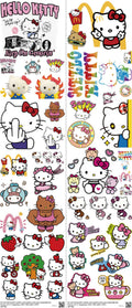 Cute Character Style mixed-style heat transfer design set on a 23.5 by 53 inch sheet