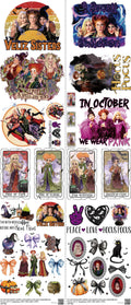 Screen-Inspired Art mixed-style heat transfer design set on a 23.5 by 53 inch sheet