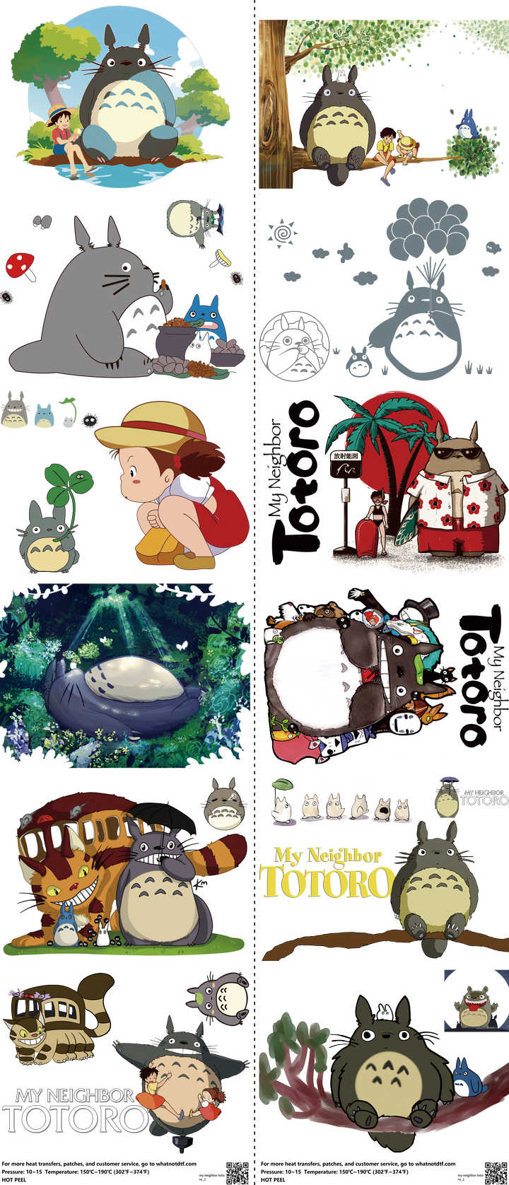 Anime-Inspired Art mixed-style heat transfer design set on a 23.5 by 53 inch sheet