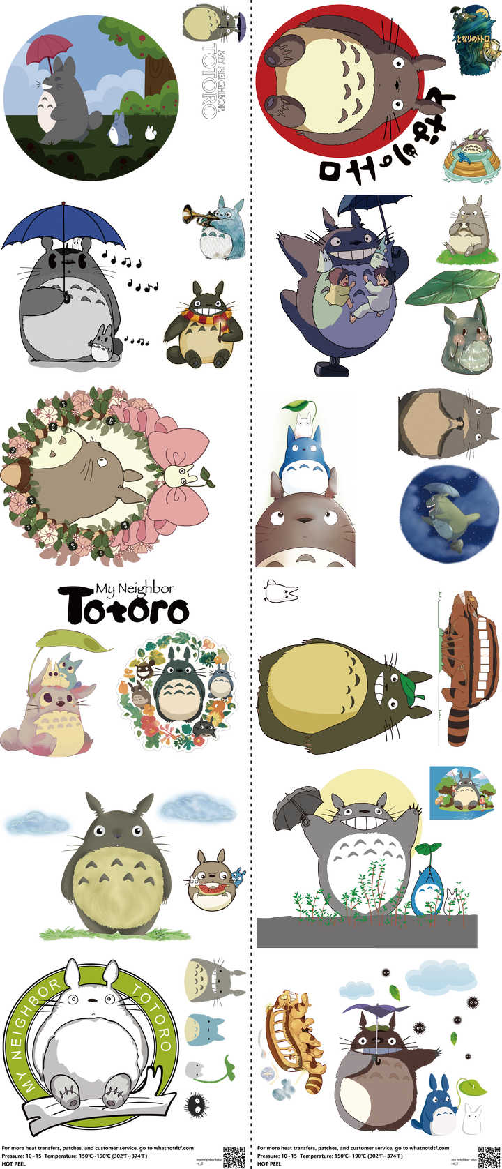 Anime-Inspired Art mixed-style heat transfer design set on a 23.5 by 53 inch sheet