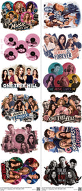 Screen-Inspired Art mixed-style heat transfer design set on a 23.5 by 53 inch sheet