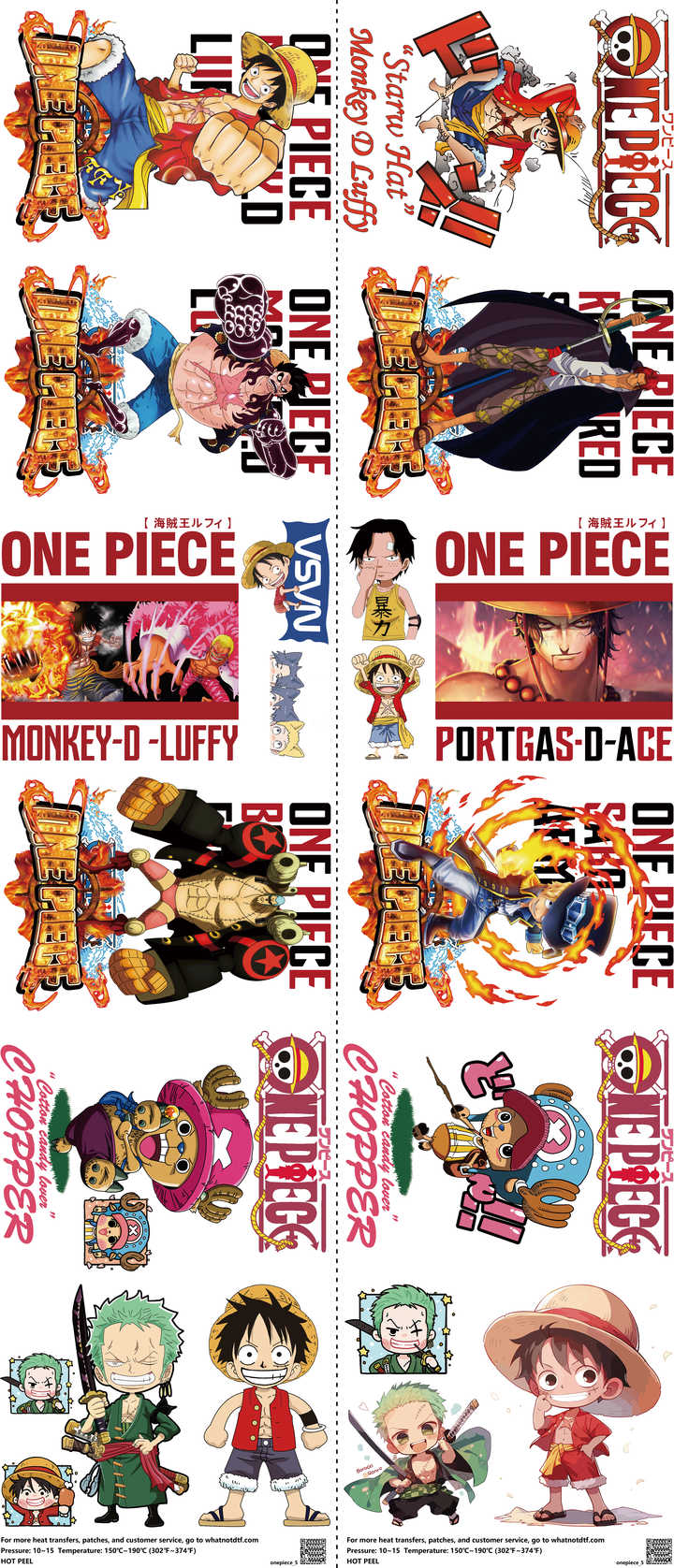 Anime-Inspired Art mixed-style heat transfer design set on a 23.5 by 53 inch sheet