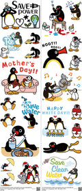 Kids Cartoon Style mixed-style heat transfer design set on a 23.5 by 53 inch sheet
